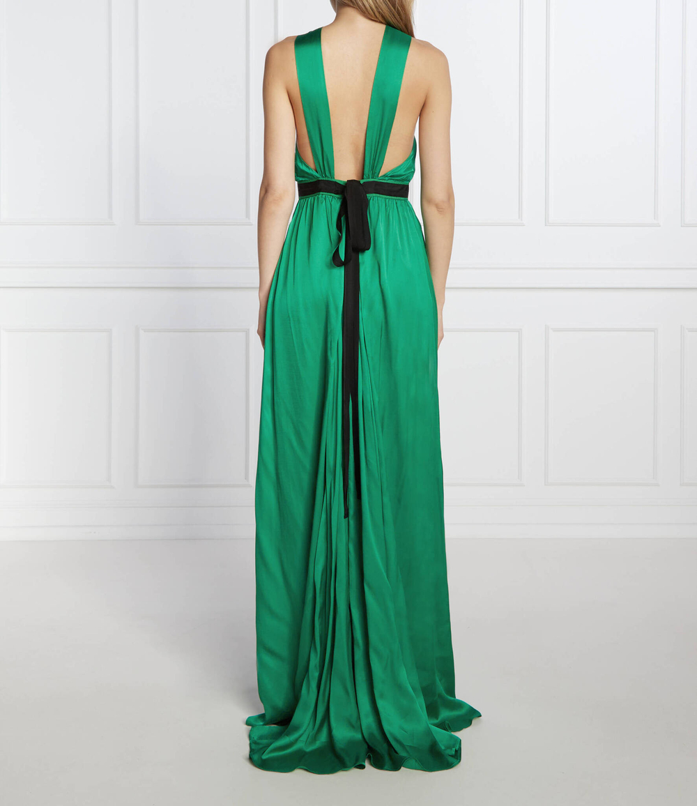 сатиновое платье anguria Pinko - зеленый(1N13K0 A04F)