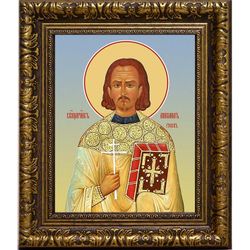 Михаил Гусев священномученик пресвитер. Икона на холсте.