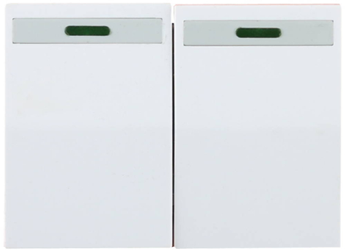 СВЕТОЗАР Эффект, без вставки и рамки, двухклавишный выключатель (SV-54435-W)