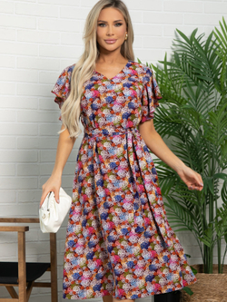 Платье Южное солнце (винное) П15722-4М