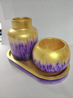 Комплект Вазочка,подсвечник,подставка