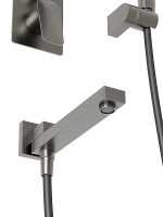 Душевая система BelBagno Due DUE-VDSET-GM оружейная сталь
