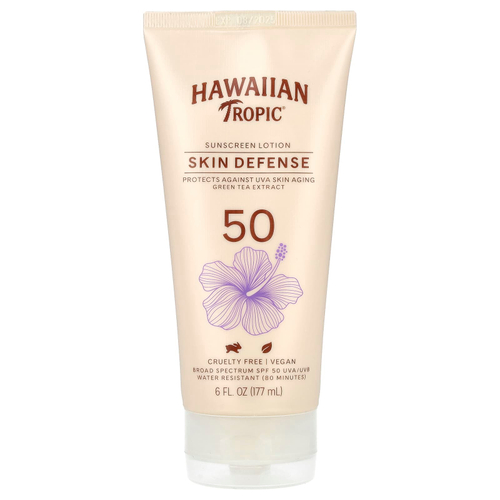 Hawaiian Tropic, Солнцезащитный лосьон для защиты кожи, SPF 50, 177 мл (6 жидк. унц.)