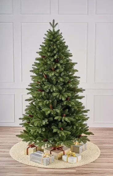 Искусственная ель Московская с шишками 180 см., литая хвоя+пвх, Max Christmas (ЕМС18)