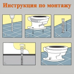 Набор для крепления унитаза к полу (писсуара к стене)