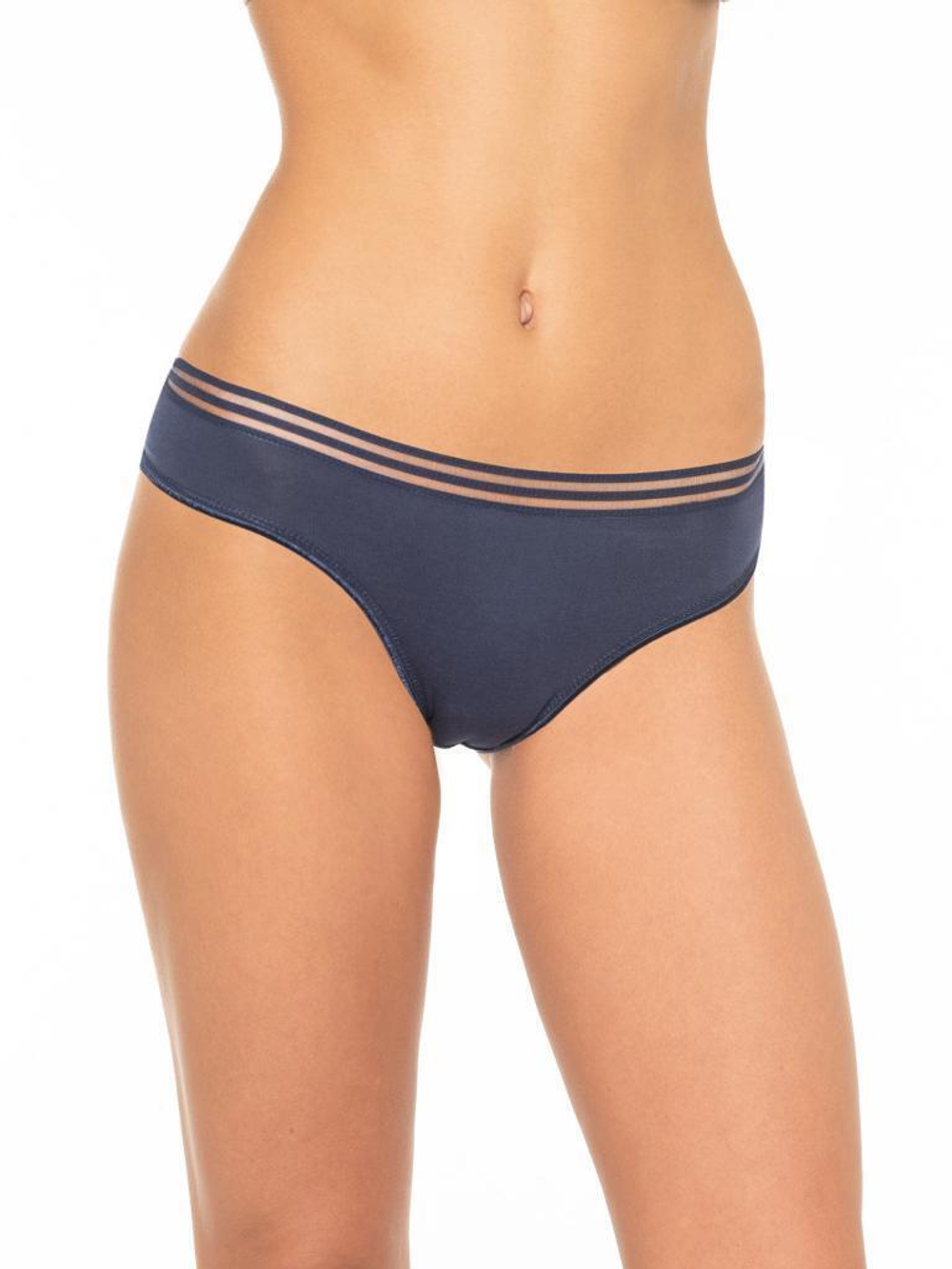 Трусики-бразилиана с ажурной задней частью (Размер: S) (Цвет: персиковый)