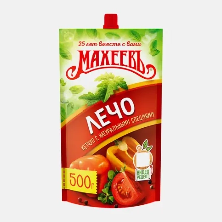 Кетчуп Махеевъ Лечо с кусочками овощей 500г