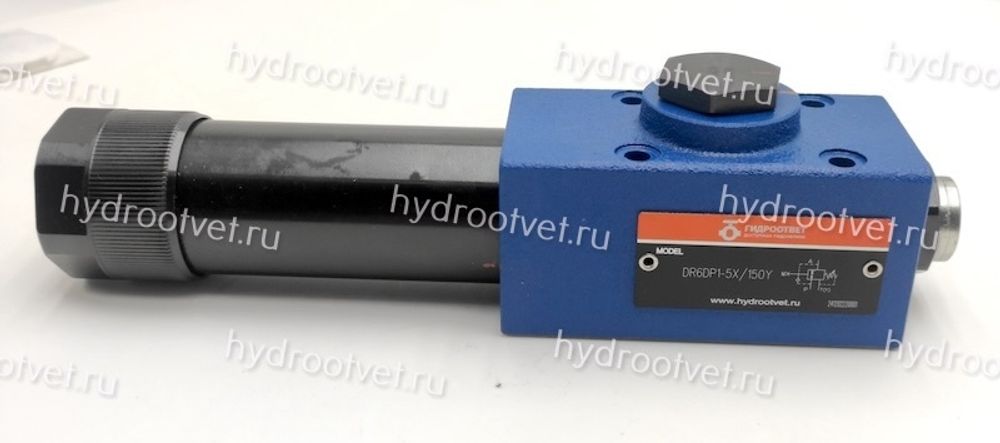 DR6DP1-5X/150Y - Редукционный клапан Ду 6 трехлинейный, прямого действия с давлением настройки до 50 бар, с элементом регулировки: 1 = рукоятка, обратный клапан - есть