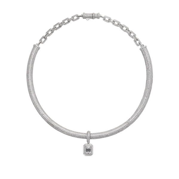 Колье с россыпью цирконов