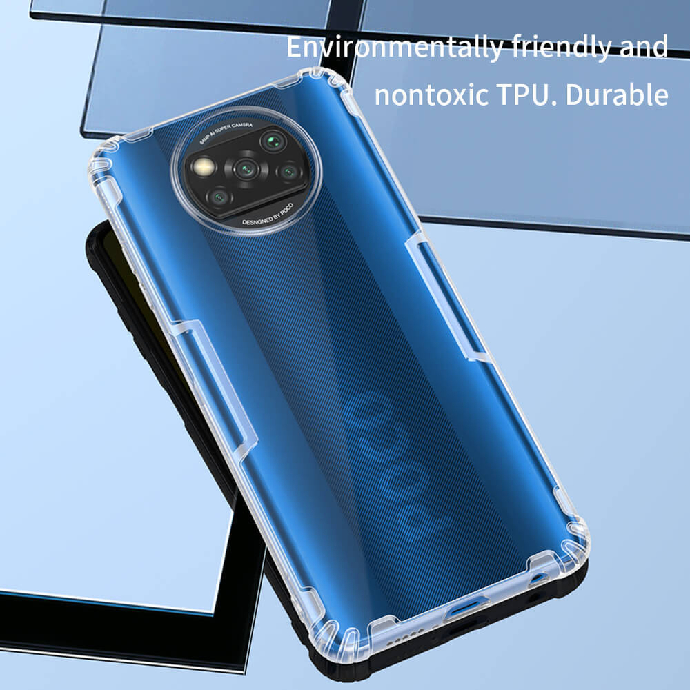 Прозрачный силиконовый чехол Nillkin Nature для Xiaomi Poco X3 NFC / X3 Pro