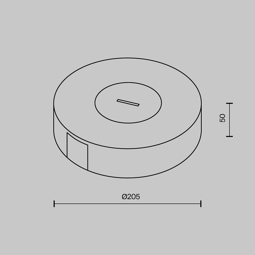 Основание для трека-ремня Maytoni Accessories for system Parity TRA130SC-1B