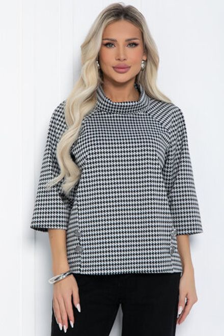 Джемпер Эдельвейс (черно-белая) Б12403-18 LT Collection