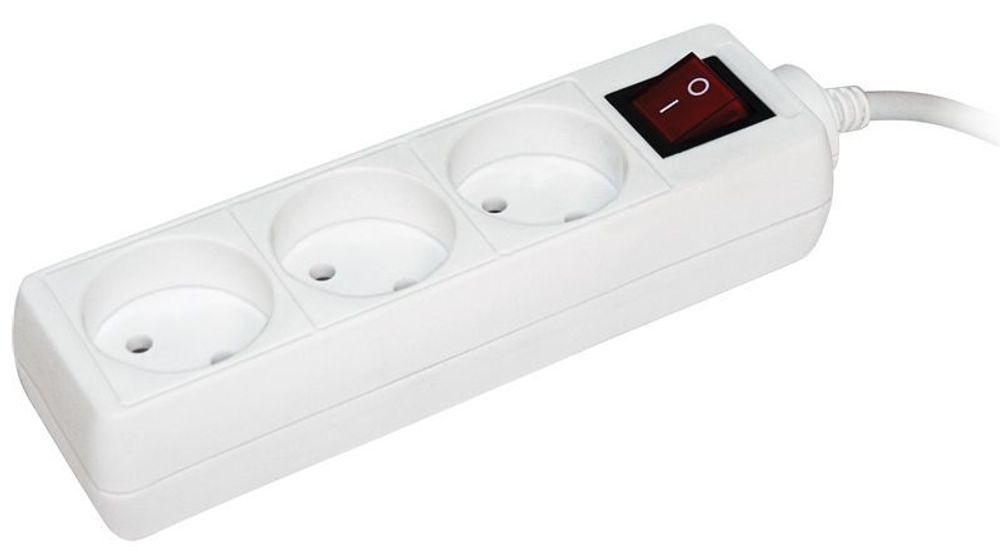 Удлинитель 3х3м без заземл. 10А IP20 УЗК 2P 250В ПВС 2х0.75 с выкл. IEK WYP10-06-03-03-K-N