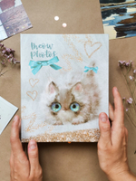 Фотоальбом на 200 фото 10х15 см, пластик. листы sweet kittens Белый котёнок