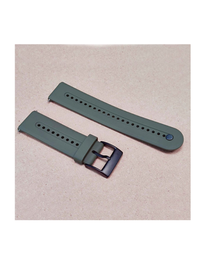 Ремешок 24 мм Elegant для Suunto 9 Baro, Suunto 7, Suunto Spartan Sport силиконовый (Серо-зеленый Хаки)