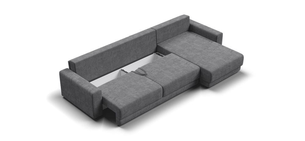 Угловой диван Босс Прайм Макс Шенилл Клауд графит