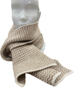 Шарф мини зигзаг бежевый