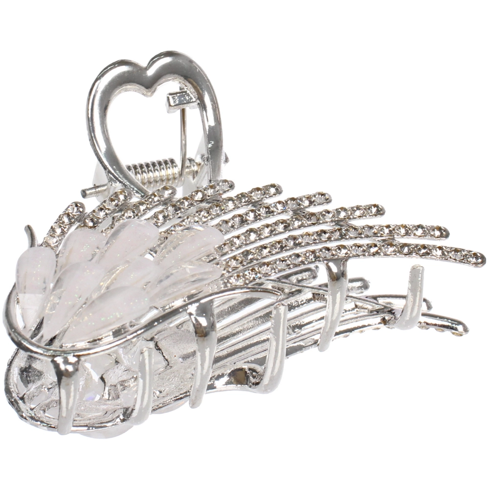 Заколка - краб для волос на блистере «LAVITA», крылышко, цвет серебро и золото, 6,3*4см