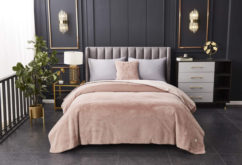 Плед 220х240 Sofi De MarkO Антуан розовый