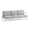 Comova Уличный 3-х местный диван сине-серый с белым алюминиевым каркасом 222 см