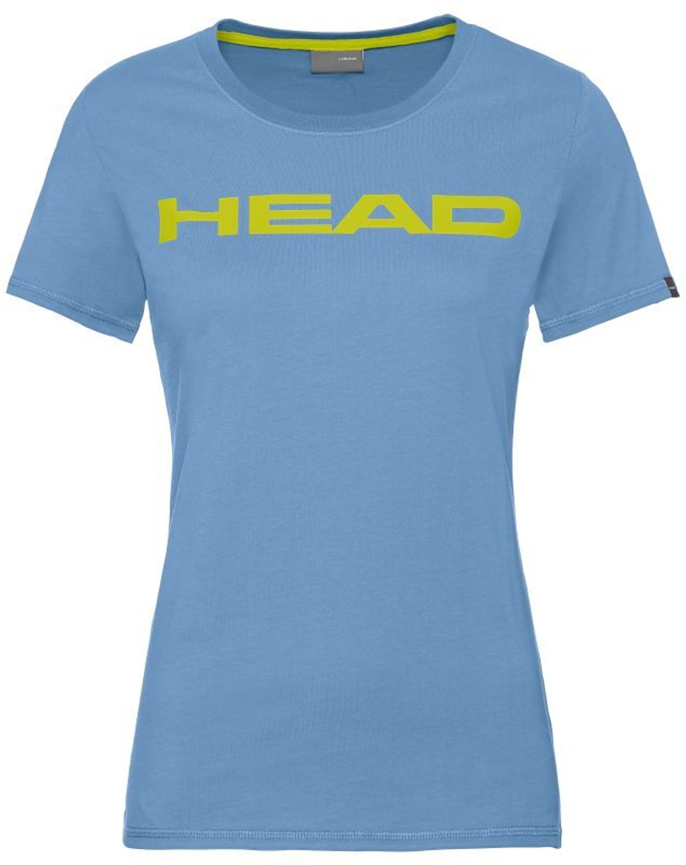 Женская футболка теннисная Head Club Lucy T-Shirt W - sky blue/yellow