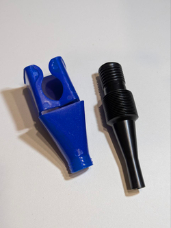 Насадка непроливайка с гибким наконечником воронка заправочная складная для масла и топлива (Синяя)