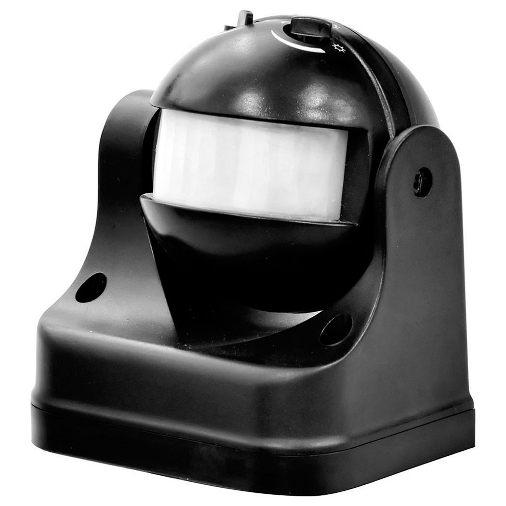 Датчик движения 1200W 12m 180° черный, SEN11