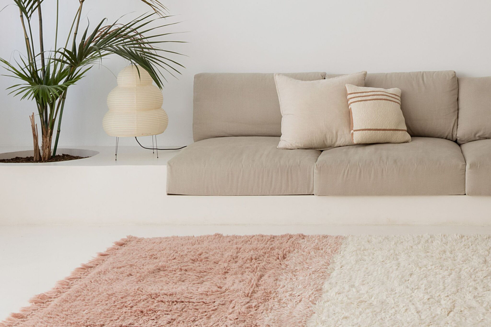 Подушка Lorena Canals Duetto Powder/Natural (40 x 40 см)