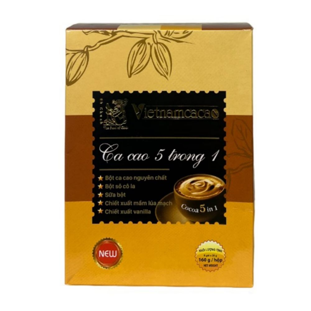 Какао-напиток Vietnamcacao растворимый 5 в 1, 8 саше
