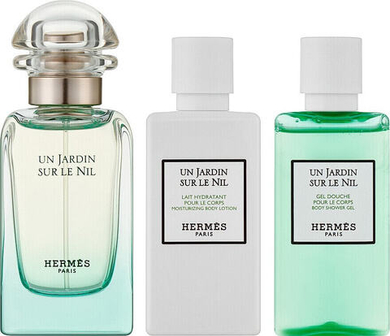 Набор парфюмерий "Hermes Un Jardin Sur Le Nil" туалетная вода 50 мл + молочко для тела 40 мл + гель для душа 40 мл