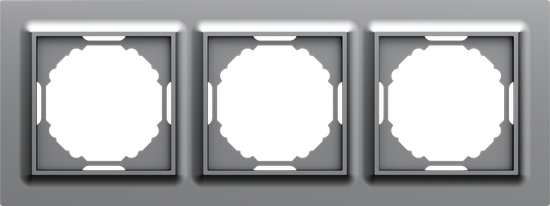 Рамка 3-я,  Wave матовый серый,  серия A07