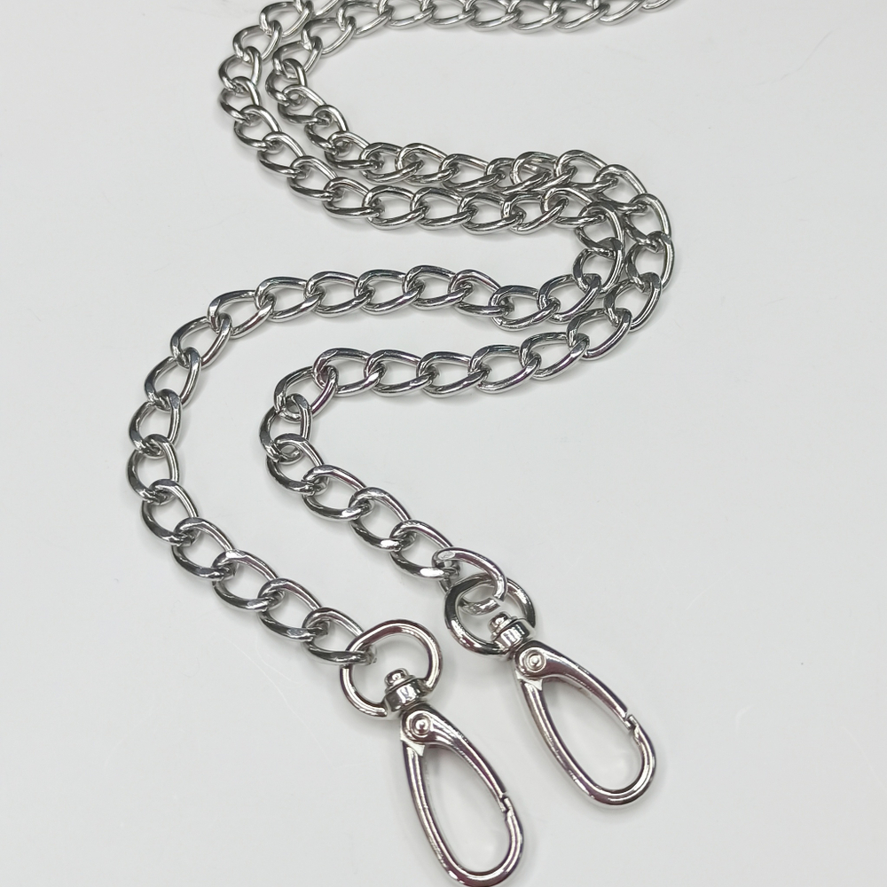 Ручка цепь с карабинами  Серебро 13*9