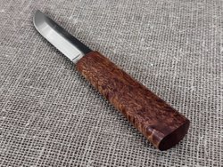 Нож шейный Ханты-Манси, рукоять мореная карельская берёза