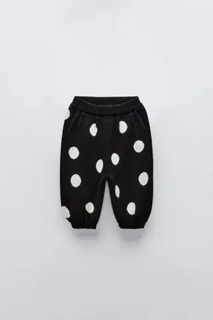 ZARA ДЖОГГЕРЫ В ГОРОШЕК, ЧЕРНЫЙ