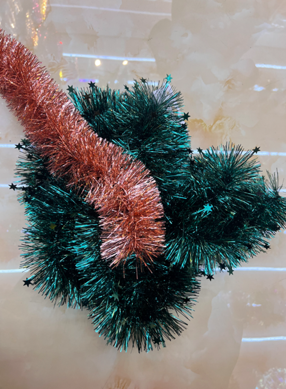 Мишура "Звёздный путь" 2 м 10 см, Медный (Серпантин)