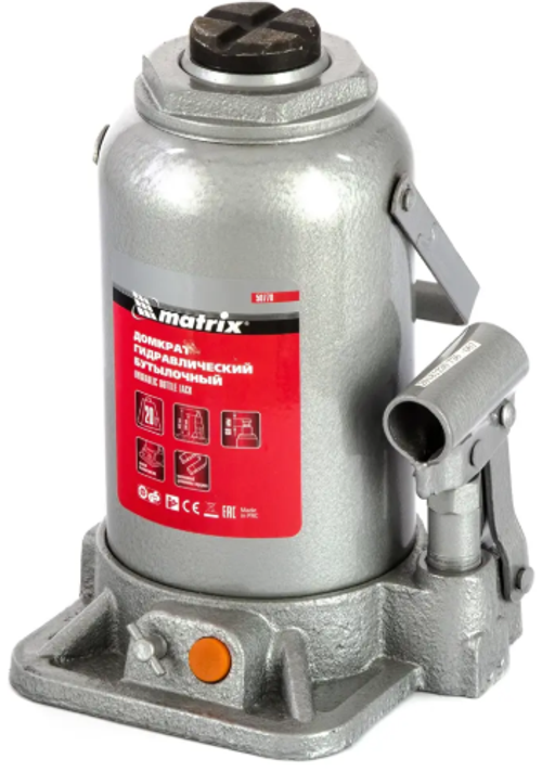 Домкрат бутылочный 10т, 230-460мм Матрикс