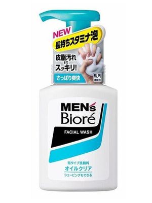 Biore Mens Мужская пенка для умывания и бритья с ароматом ментола ,профилактика акне, 150 мл.