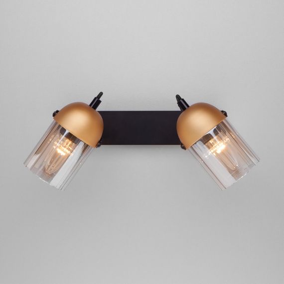 Настенный светодиодный светильник Eurosvet 20122/2 черный/золото