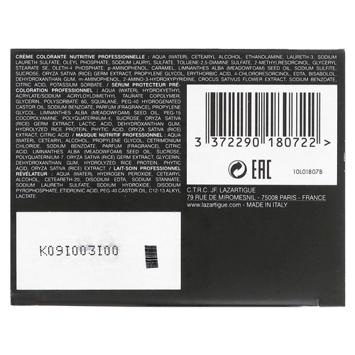 Lazartigue, Стойкая краска для волос с растительными экстрактами, 7.30 Golden Blond, 1 применение
