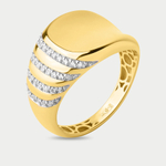 Женское кольцо из желтого золота 585 пробы с фианитами (арт. 902051-4102)