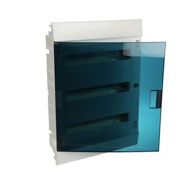 Бокс ABB Mistral41 встраиваемый 54М (3x18) зеленая дверь с винтовым клеммным блоком