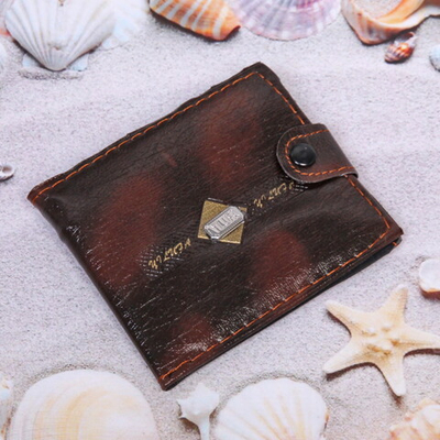 Кошелек мужской «Egoist», 3 кармана, цвет коричневый, 11*9,5см