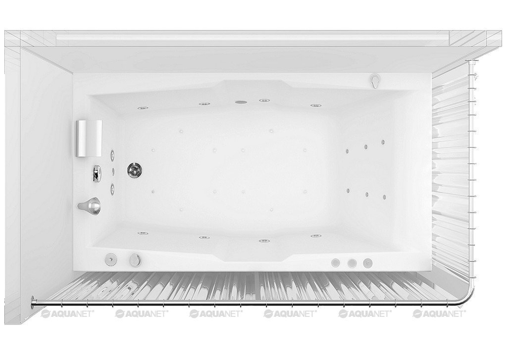 Карниз для ванны Aquanet угловой Г-образный 180х80