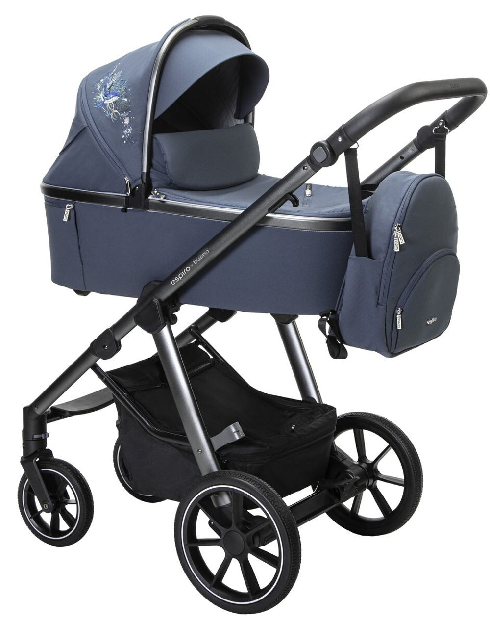 Детская коляска Espiro Bueno 2 в 1 2022 Синий (Navy whale 303/2022)