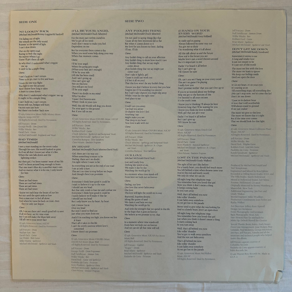 Michael McDonald ‎– No Lookin' Back (США)
