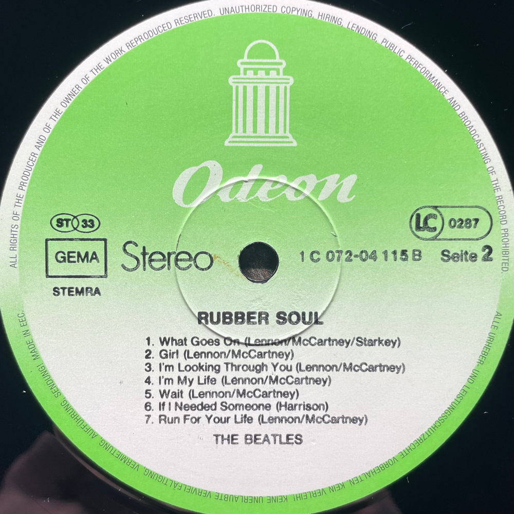 The Beatles ‎– Rubber Soul (Европа 1981г.)