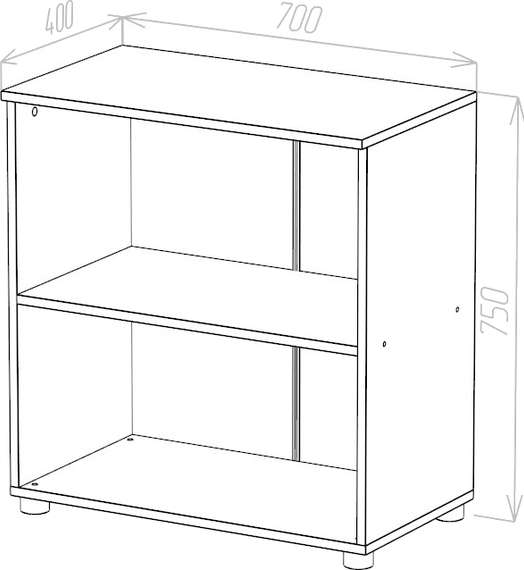Стеллаж низкий Стандарт Про дуб сонома