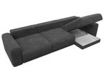 Диван угловой Лига-056 НПБ Лонг угол универсальный ВЕЛЮР BRUT 16 темно-серый