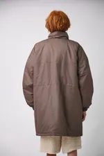 Парка Choompu оверсайз коричневая