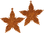 Набор украшений звезда 2шт 9,5см оранжевый SYLKGJB-482141